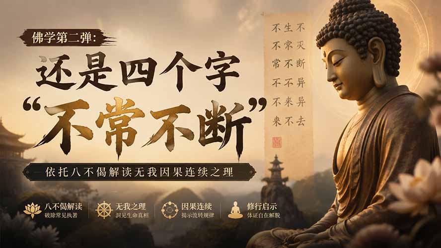 付费文章：佛学第二弹：还是四个字“不常不断”依托八不偈解读无我因果连续之理-超级会员网
