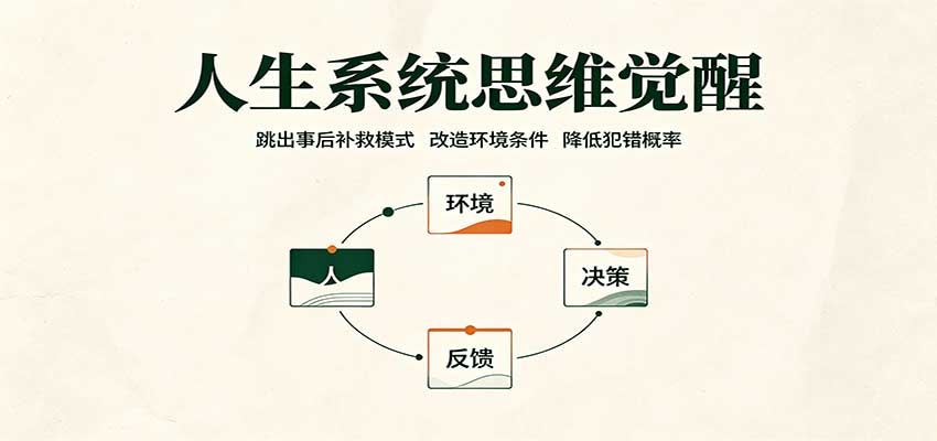 人生系统思维觉醒：跳出事后补救模式，改造环境条件，降低犯错概率-超级会员网