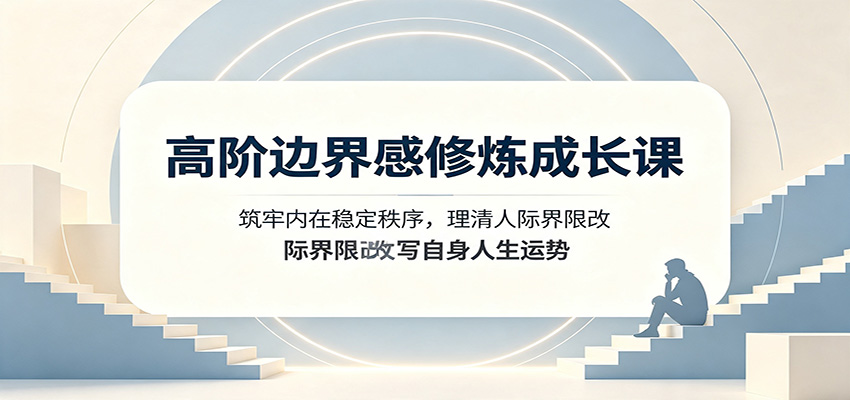 高阶边界感修炼成长课：筑牢内在稳定秩序，理清人际界限改写自身人生运势-超级会员网