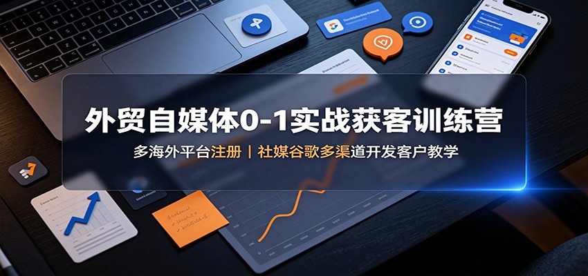 外贸自媒体0-1实战获客训练营：多海外平台注册，社媒谷歌多渠道开发客户教学-超级会员网