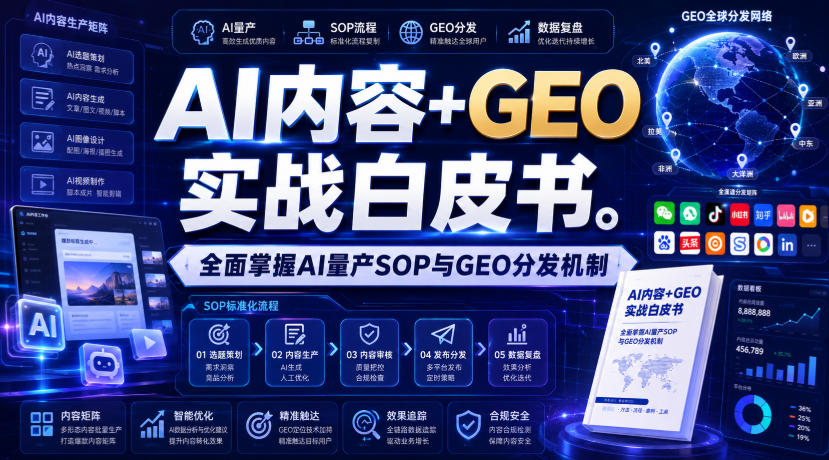 AI内容+GEO实战白皮书，全面掌握AI量产SOP与GEO分发机制【文档】-超级会员网