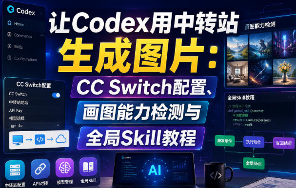 让Codex用中转站生成图片：CC Switch配置、画图能力检测与全局Skill教程-超级会员网