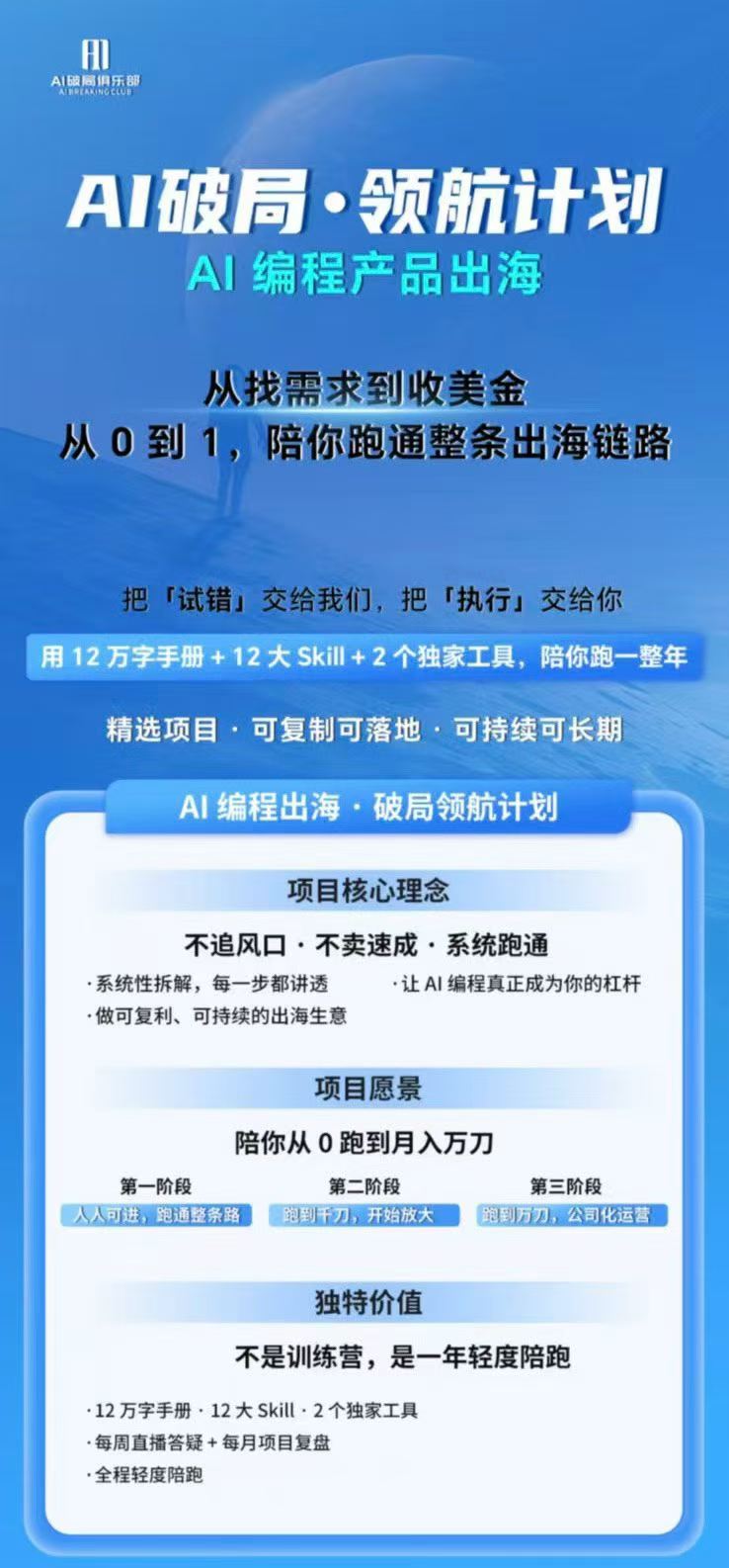 图片[1]-AI编程产品出海领航计划-更新：12万字手册+12大Skill+2个独家工具，从找需求到上线收美金跑通全链路-超级会员网