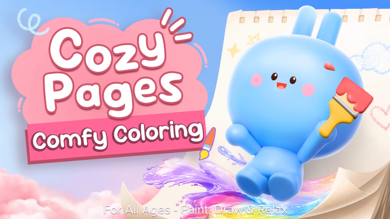 舒适页面：疗癒系手绘色本-全龄适读,享受静心时光丨Cozy Pages: Comfy Coloring for All Ages – Paint, Draw & Relax-超级会员网