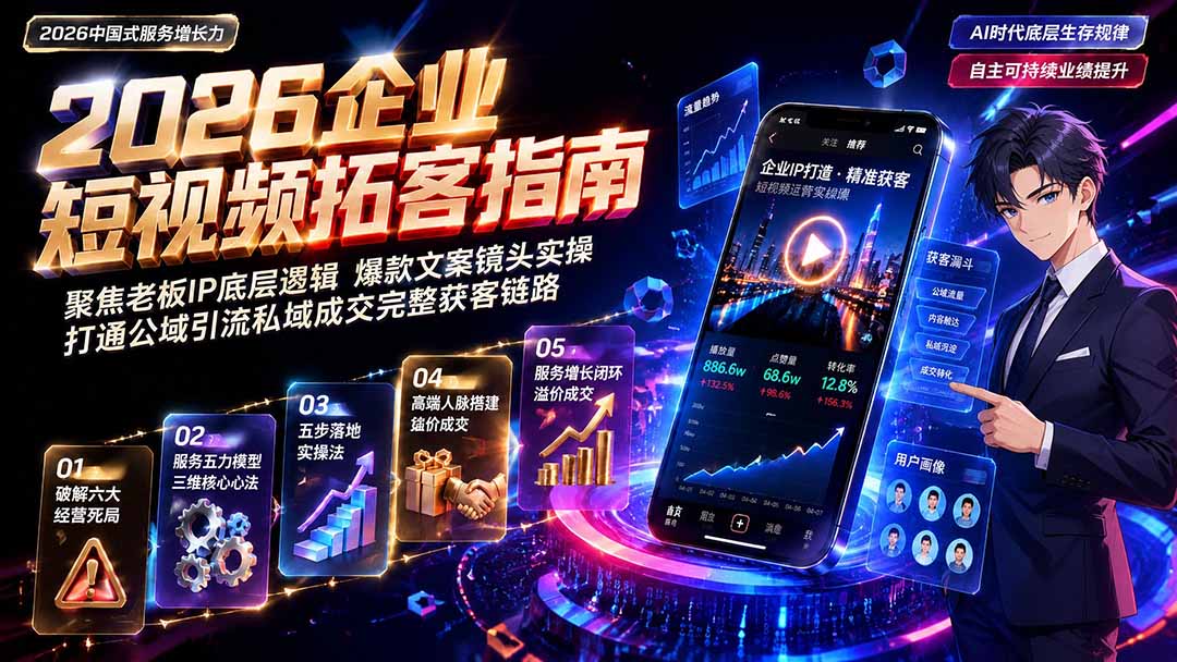 2026AI时代服务增长力实战课-无水印｜五力模型三维心法教学，破解门店客源流失低价内卷实现长效业绩增长-超级会员网