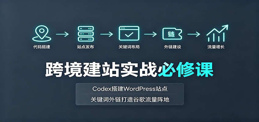 跨境建站实战必修课：Codex搭建WordPress站点，关键词外链打造谷歌流量阵地-超级会员网