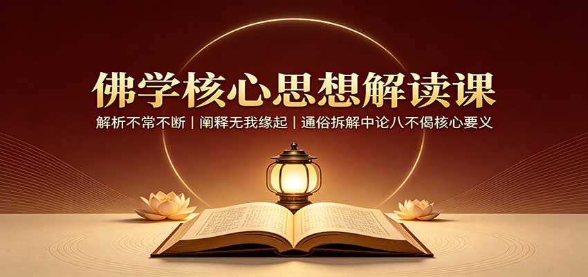 佛学核心思想解读课：解析不常不断，阐释无我缘起，通俗拆解中论八不偈核心要义-超级会员网