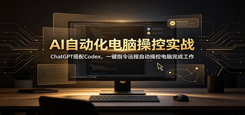 AI自动化电脑操控实战：ChatGPT搭配Codex，一键指令远程自动操控电脑完成工作-超级会员网