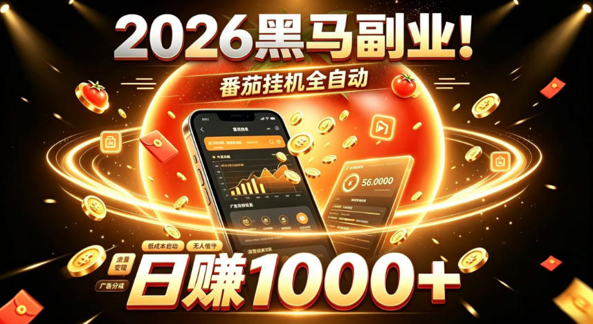 2026黑马副业！番茄挂G全自动日入1000+，操作最简单、门槛最低的线上轻资产项目【揭秘】-超级会员网