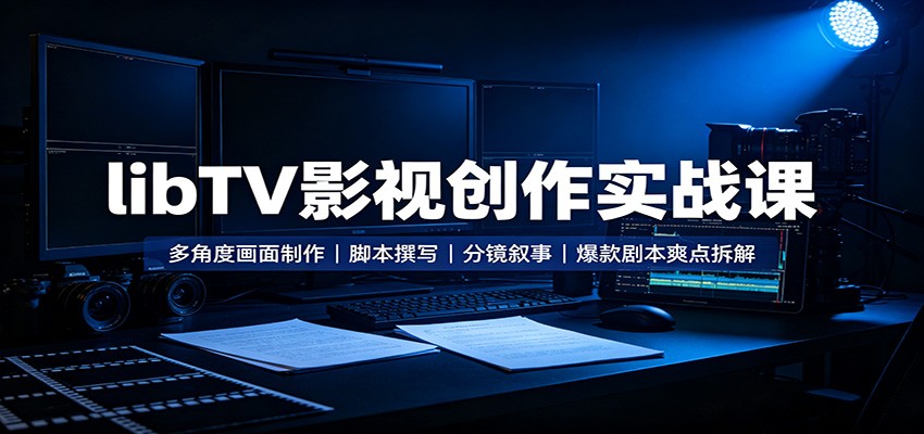 libTV影视创作实战课：多角度画面制作，脚本撰写，分镜叙事，爆款剧本爽点拆解-超级会员网