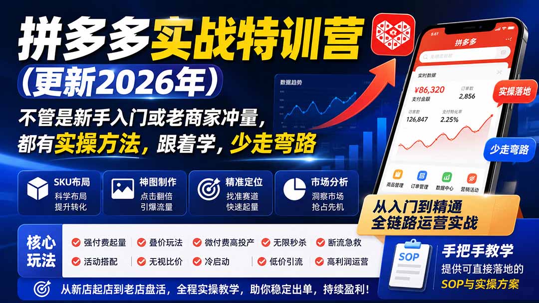 拼多多实战特训营(更新26年0822-超级会员网