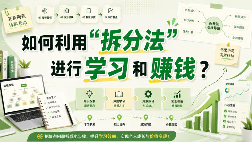付费文章：如何利用“拆分法”进行学习和賺钱？-超级会员网