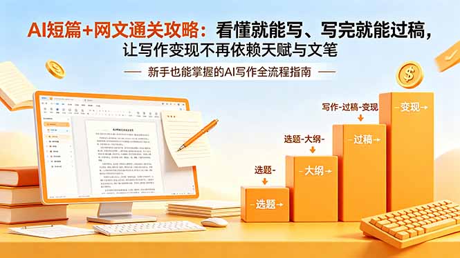 AI短篇+网文通关攻略-更新：看懂就能写、写完就能过稿，让写作变现不再依赖天赋与文笔-超级会员网