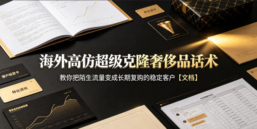 海外高仿超级克隆奢侈品话术，教你把陌生流量变成长期复购的稳定客户【文档】-超级会员网
