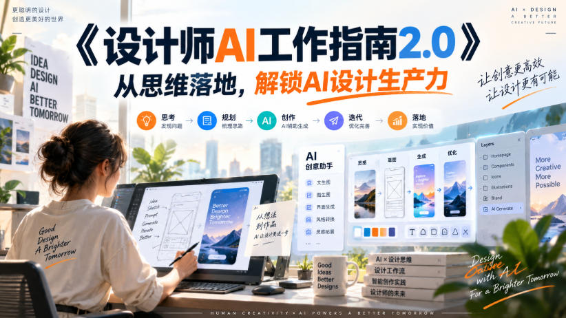 《设计师AI工作指南2.0》从思维落地-无水印，解锁AI设计生产力-超级会员网
