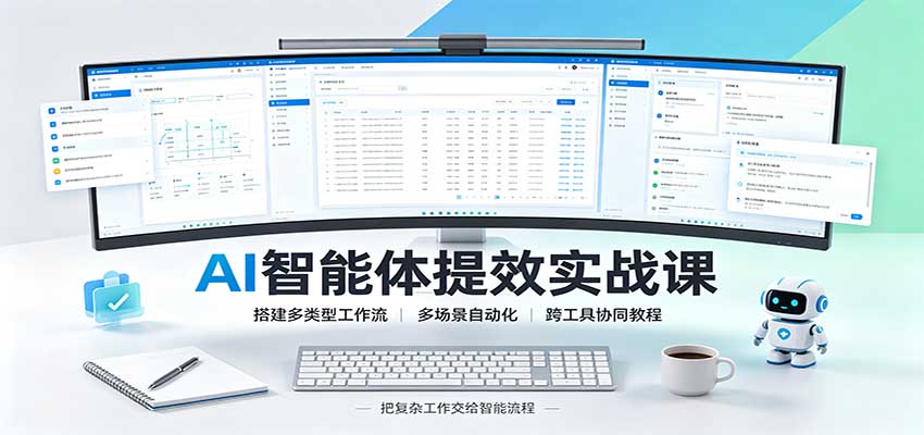AI智能体提效实战课：搭建多类型工作流，多场景自动化，跨工具协同教程-超级会员网