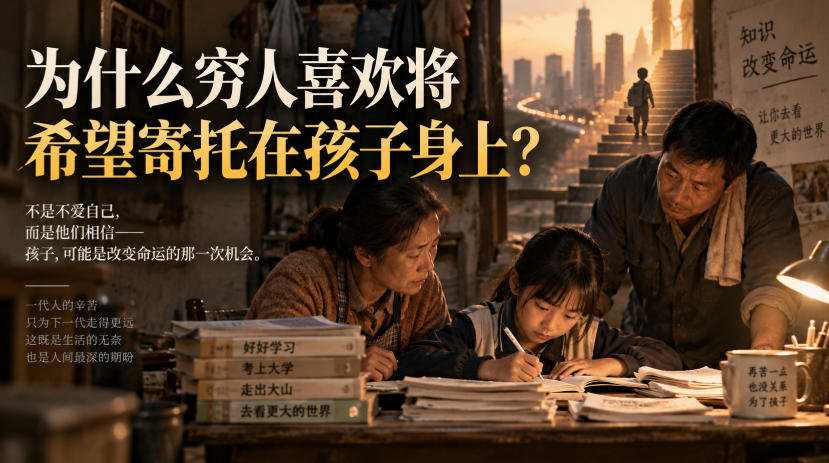 某社群精品文章：为什么穷人喜欢将希望寄托在孩子身上？-超级会员网