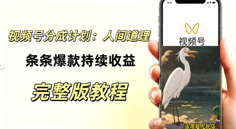 视频号新玩法之AI动漫画风励志视频，不用会画画、不用拍摄，持续化收益，详细拆解-超级会员网