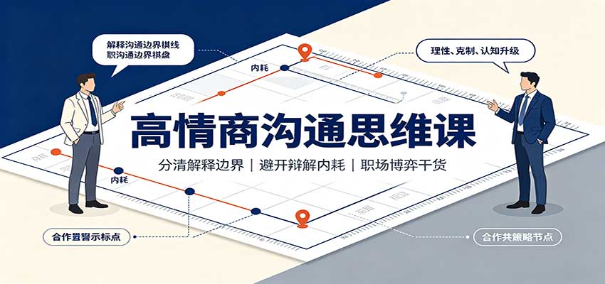 高情商沟通思维课：分清解释边界，避开辩解内耗，职场博弈干货-超级会员网