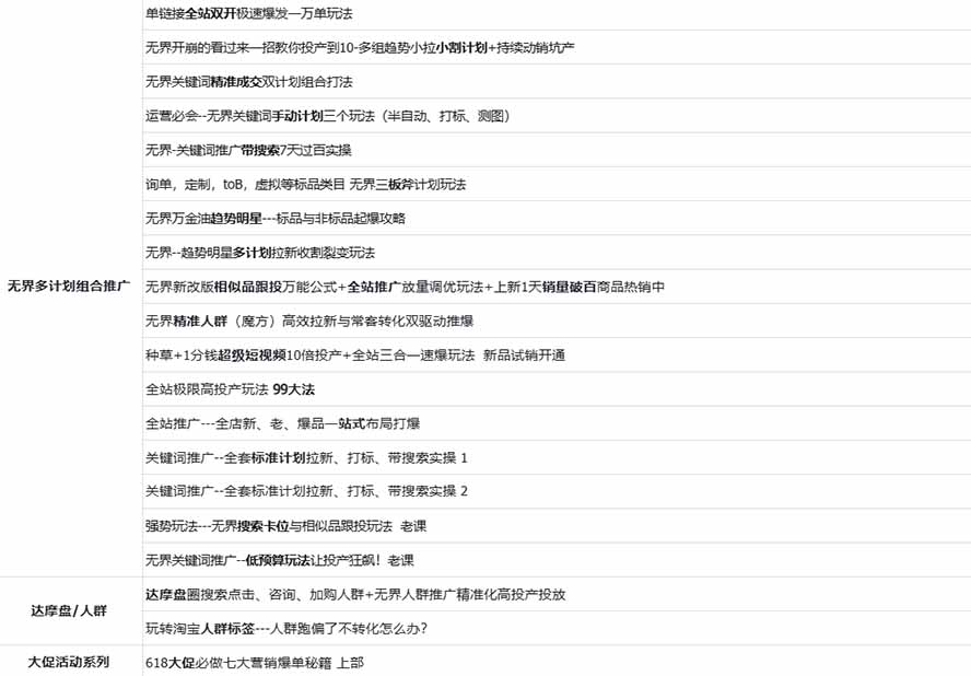 图片[2]-2026淘天开单秘籍PRO实战陪跑课程：全套落地运营玩法，一站式解决淘宝流量低、不出单难题(更新260906-超级会员网