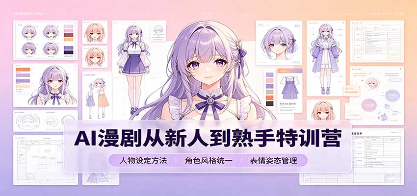 AI漫剧从新人到熟手特训营:剧本分镜创作,提示词模板,人物设定与工具资源-超级会员网