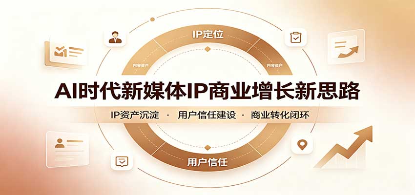 AI时代新媒体IP商业增长新思路：摒弃复杂运营套路，用极简思维打通获客路径-超级会员网