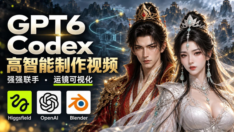 GPT-6 Astra×Codex高智能制作视频！联手Higgsfield，运镜可视化实战-超级会员网