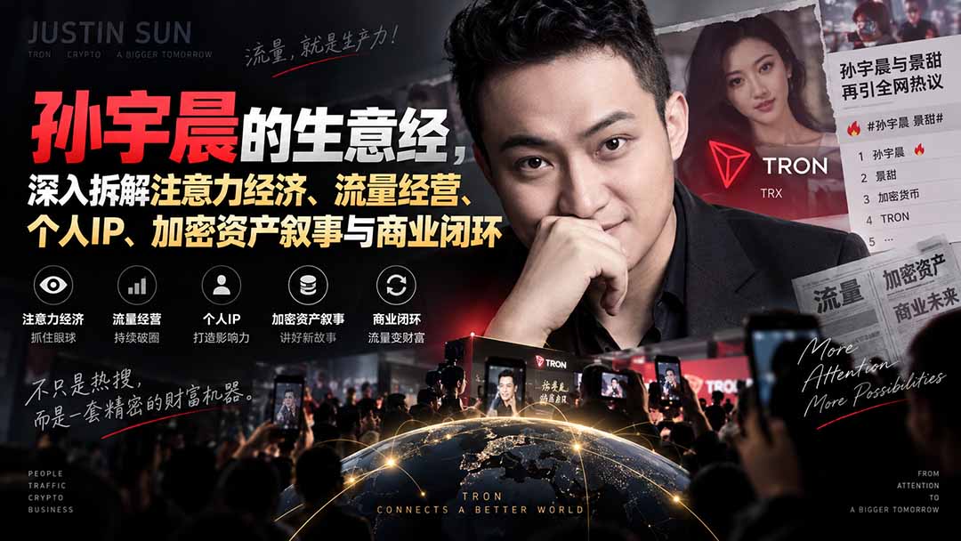 某星球精华文章——孙宇晨的生意经，深入拆解注意力经济、流量经营、个人IP、加密资产叙事与商业闭环-超级会员网