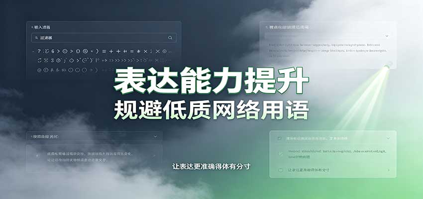 表达能力提升：语言塑造思想逻辑，规避低质网络用语，强化心智感知-超级会员网