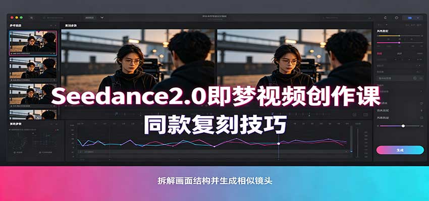 Seedance2.0即梦视频创作课：剧本式视频制作，同款复刻技巧，多行业案例落地教学-超级会员网
