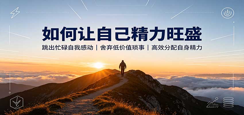 如何让自己精力旺盛：跳出忙碌自我感动，舍弃低价值琐事，高效分配自身精力-超级会员网