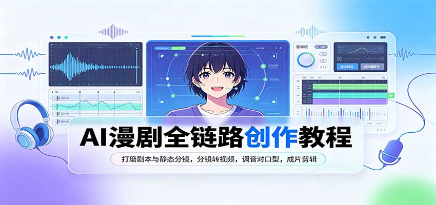 AI漫剧全链路创作教程：打磨剧本与静态分镜，分镜转视频，调音对口型，成片剪辑-超级会员网