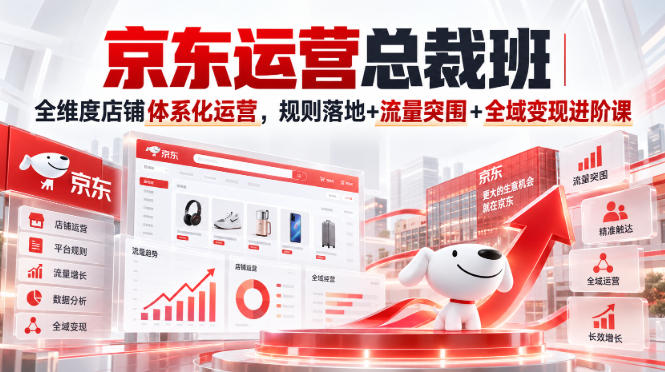 京东运营总裁班｜全维度店铺体系化运营，规则落地+流量突围+全域变现进阶课-超级会员网