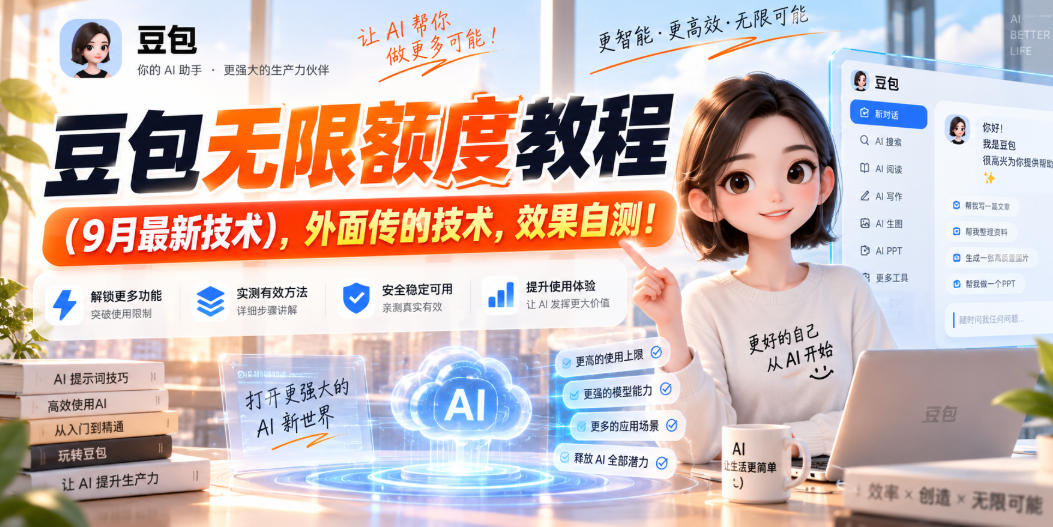 豆包无限额度教程(9月最新技术)，外面传的技术，效果自测！-超级会员网