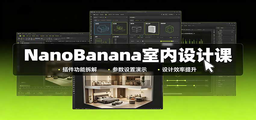 NanoBanana室内设计课：无限画布配置，插件实操，生图改图视频制作-超级会员网