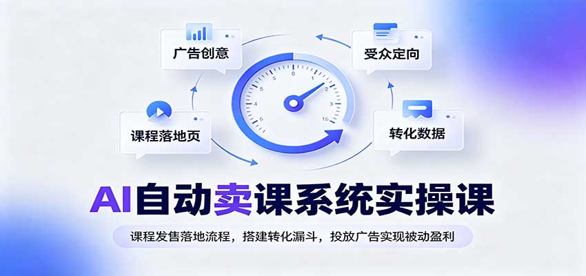 AI自动卖课系统实操课：课程发售落地流程，搭建转化漏斗，投放广告实现被动盈利-超级会员网