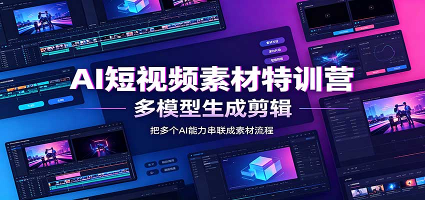 AI短视频素材特训营：Codex本地部署实操，多模型生成剪辑，爆量素材挖掘教学-超级会员网