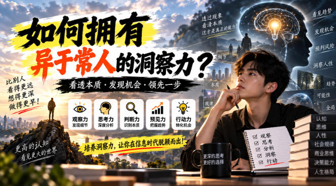 某公众号付费文章：如何拥有异于常人的洞察力？-超级会员网