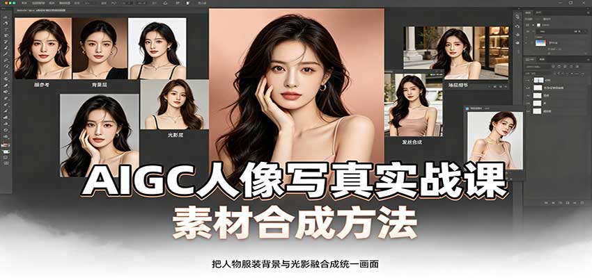 AIGC人像写真实战课：软件平台部署筹备，素材合成方法，多题材写真案例-超级会员网