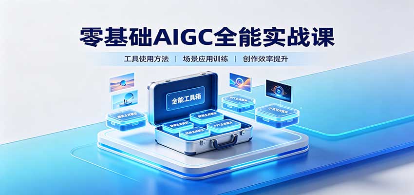 零基础AIGC全能实战课：覆盖绘画、影音、PPT、小说多场景AI创作-超级会员网