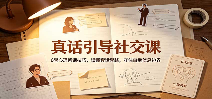 真话引导社交课：6套心理问话技巧，读懂套话套路，守住自我信息边界-超级会员网