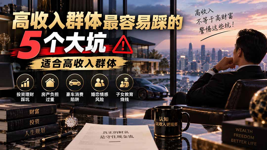 付费文章：高收入群体最容易踩的5个大坑，适合高收入群体-超级会员网