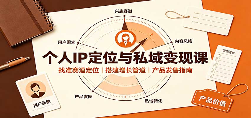 个人IP定位与私域变现课：找准赛道定位，搭建增长管道，产品发售指南-超级会员网