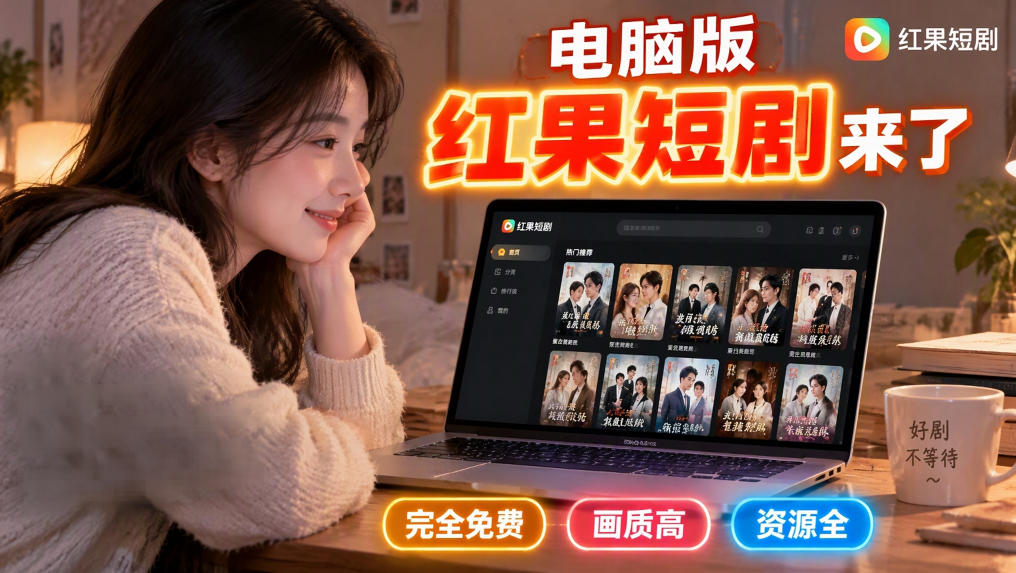 手机看短剧费眼？电脑版红果短剧来了，完全免费、画质高、资源全-超级会员网