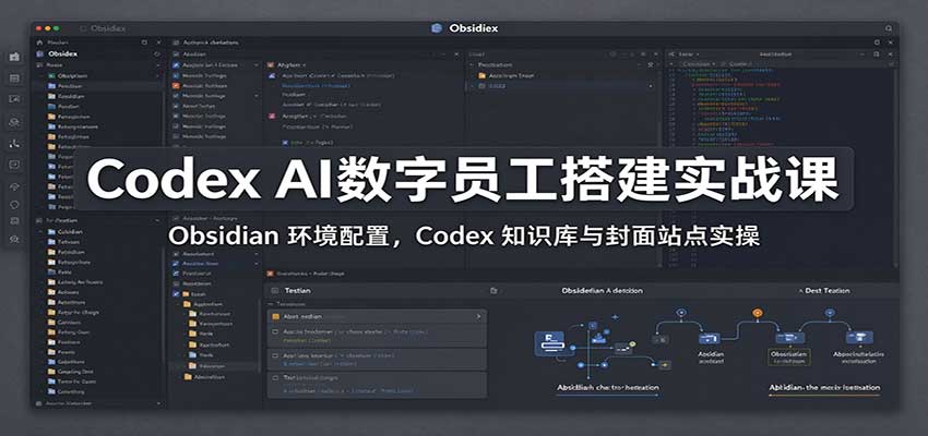 Codex AI数字员工搭建实战课：Obsidian 环境配置，Codex 知识库与封面站点实操-超级会员网