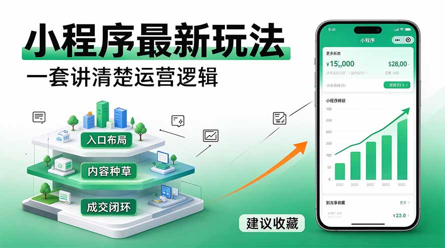 微信小程序最新玩法   四种收益来源，单日收入400+-超级会员网