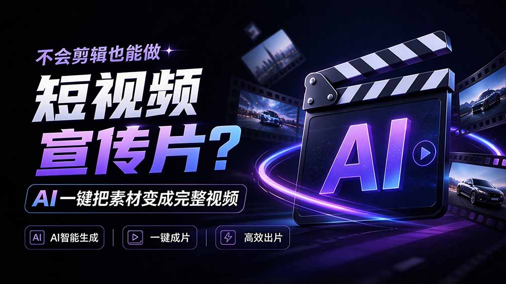我跪下来了！不会剪辑也能做短视频宣传片？ AI 一键把素材变成完整视频，真是神奇，OpenFilm 超省事-超级会员网