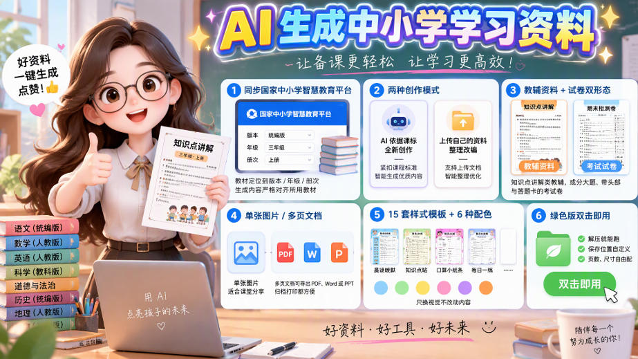 孩子的教辅别再乱买了：同步国家中小学智慧平台，AI一键生成图文教辅和试卷-超级会员网
