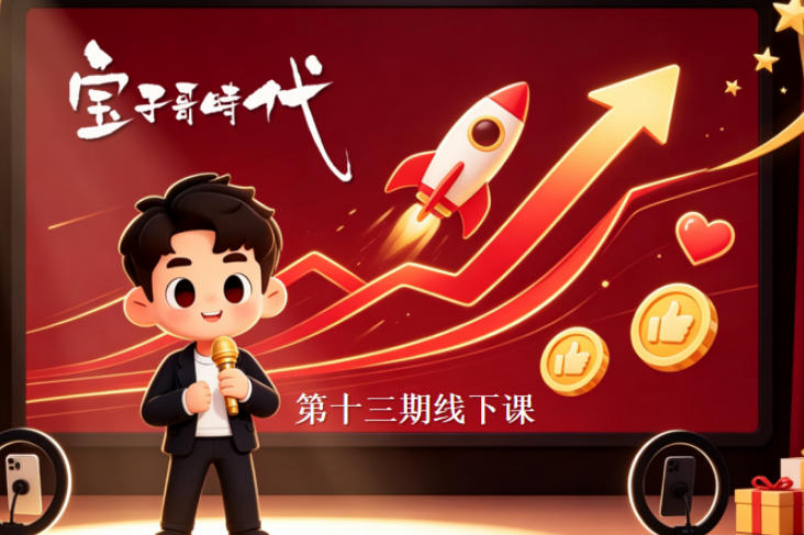 宝子哥抖音直播第13期VIP线下课9月5-6日，26年最值得看的直播课程，快速突破直播间流量瓶颈，打造高效起号闭环-超级会员网
