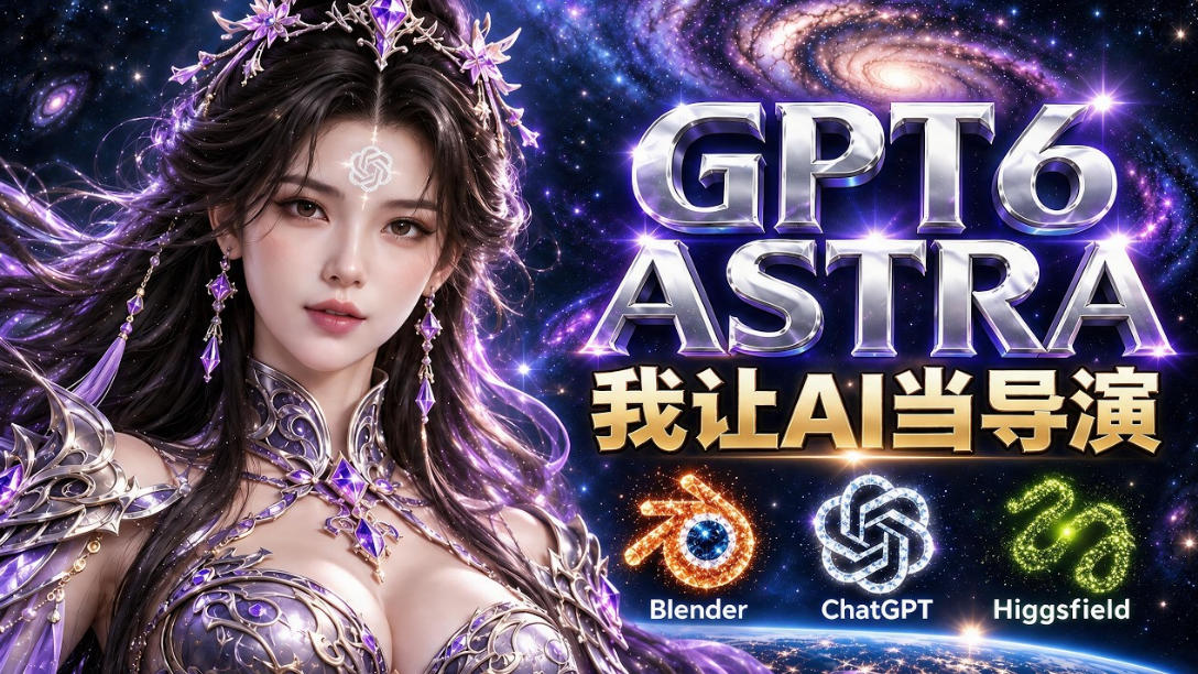 让GPT-6 Astra当导演!Higgsfield和Blender实战打造30秒玄幻精准运镜短片!-超级会员网